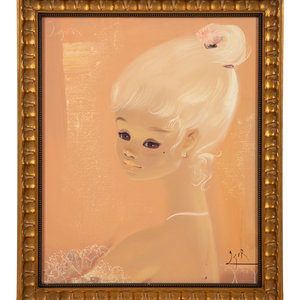 Appraisal: Igor Pantuhoff Russian American - Brown-eyed Blonde Girl oil on