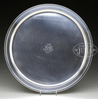 Appraisal: TIFFANY CO STERLING SILVER TRAY The dia round tray in