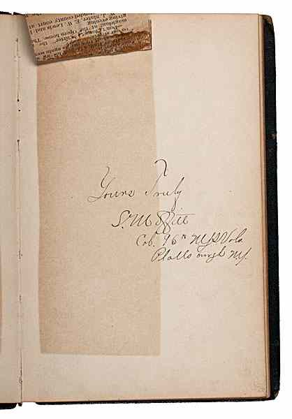 Appraisal: Civil War Autograph Book of the th New York Infantry