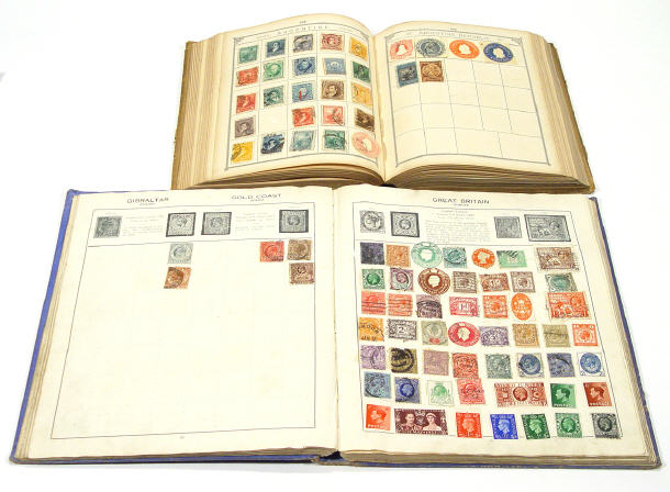 Appraisal: Mixed collection of world stamps in two albums together with