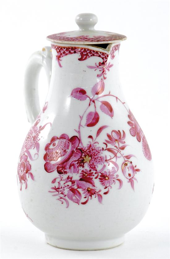 Appraisal: Chinese Export porcelain milk jug circa - knop on disk-form