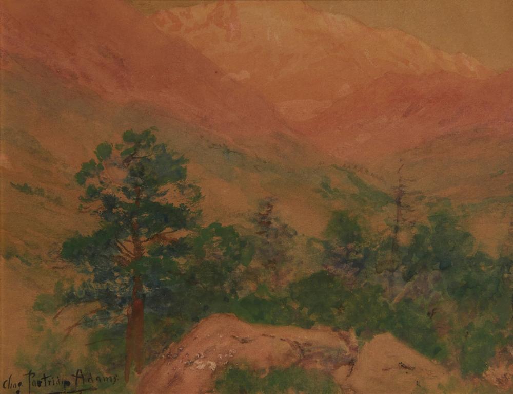 Appraisal: CHARLES PARTRIDGE ADAMS - MOUNTAINOUS LANDSCAPE WATERCOLOR ON PAPER SIGHT