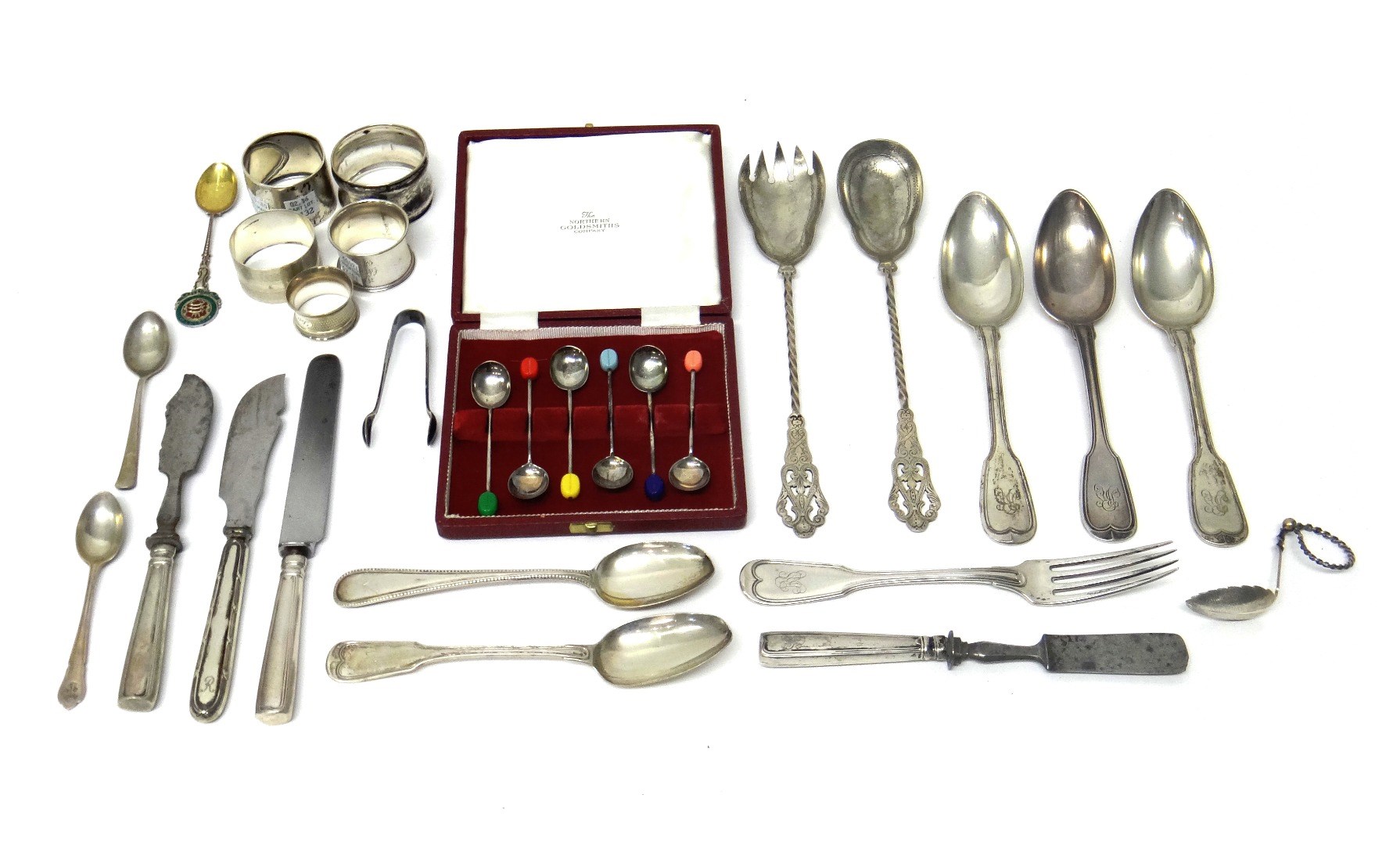 Appraisal: Silver foreign and plated wares comprising a set of six