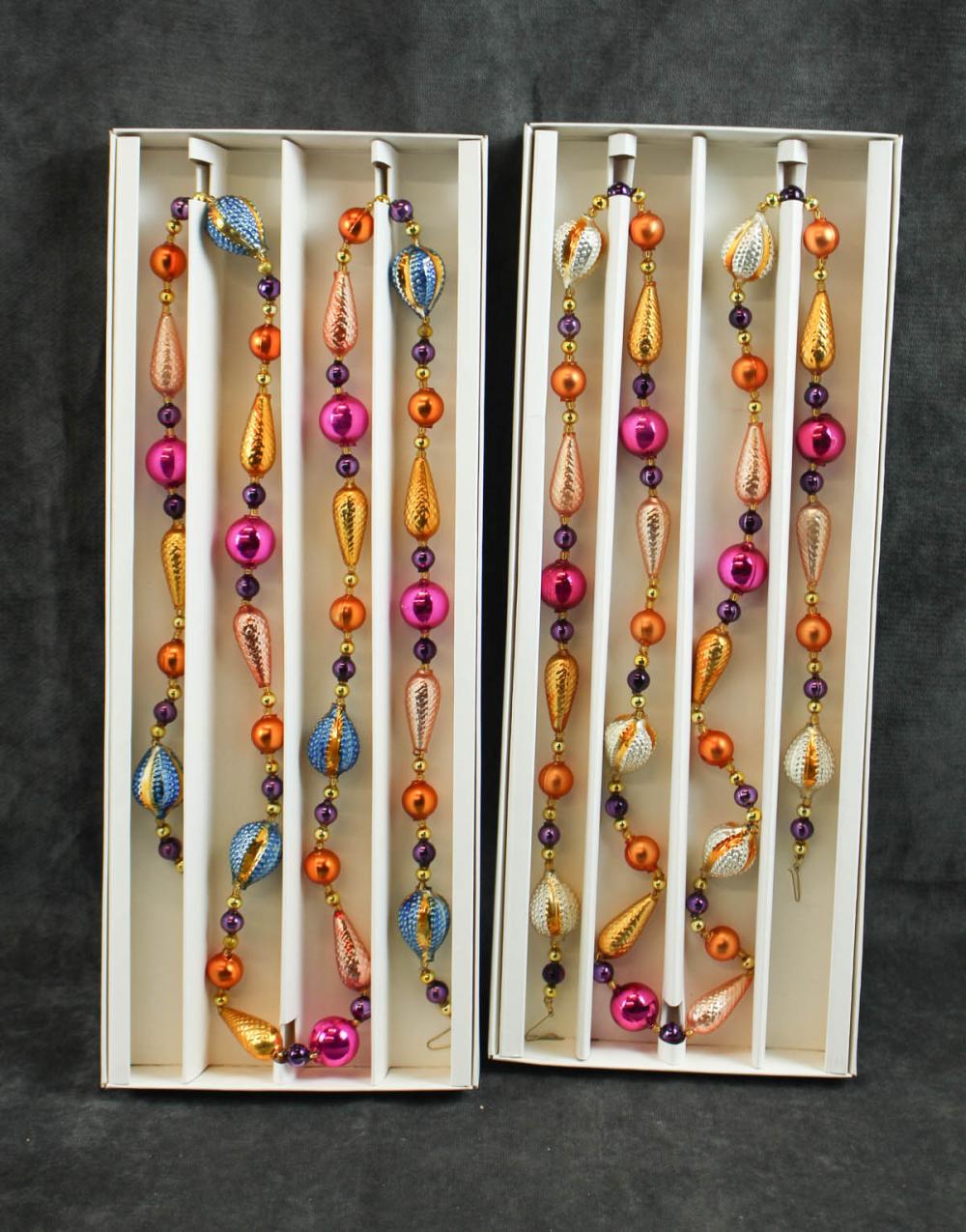 Appraisal: FORTY-FOUR BLOWN GLASS ORNAMENTS AND GARLAND MOST BY CHRISTOPHER RADKO