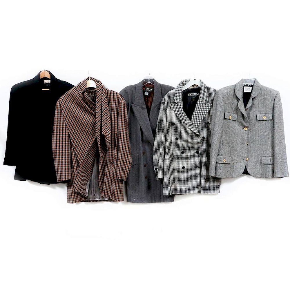 Appraisal: Collection of Designer Wool Coats Including Bill Blass black white