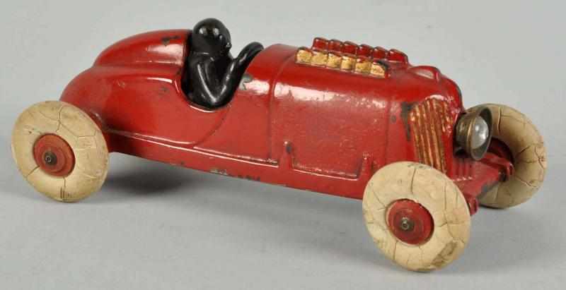 Appraisal: Cast Iron Hubley Race Car Toy Description American Scarce variation