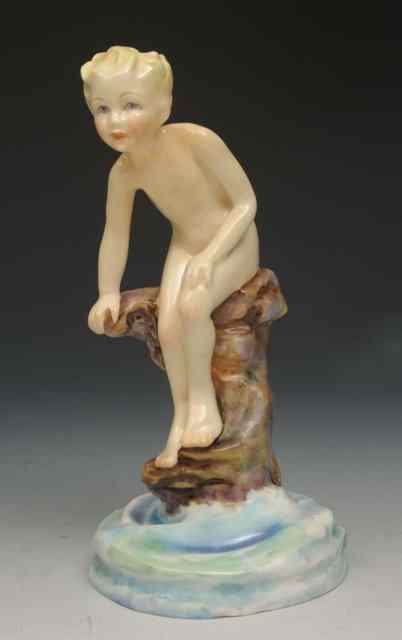 Appraisal: A ROYAL WORCESTER PORCELAIN MODEL 'The Water Baby' modelled by