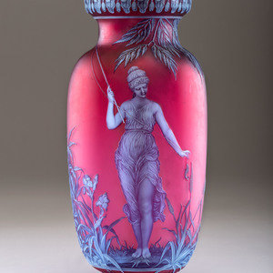 Appraisal: George Woodall for Thomas Webb Sons English - Vase Circa