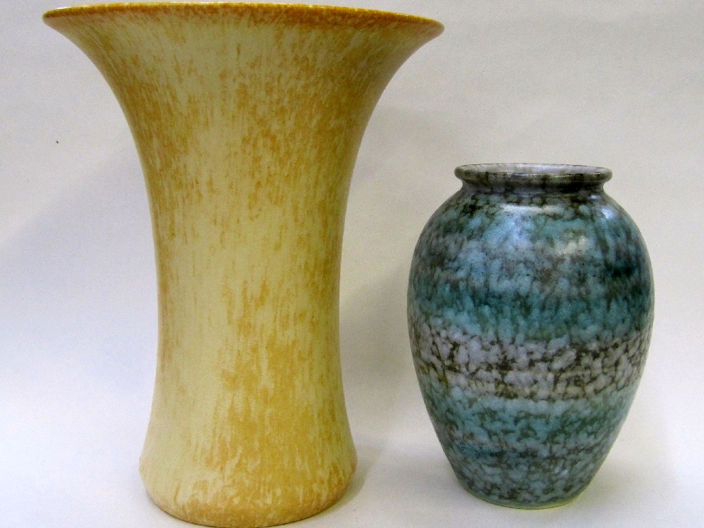 Appraisal: Two Royal Lancastrian vases both in mottled glazes