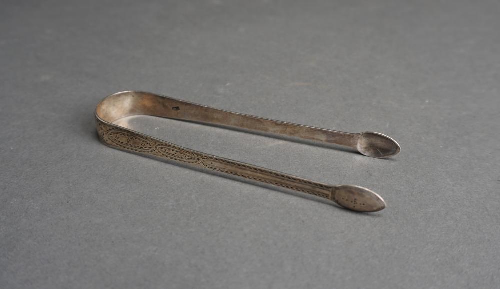 Appraisal: George III Silver Sugar Tongs possibly by George Wentle London