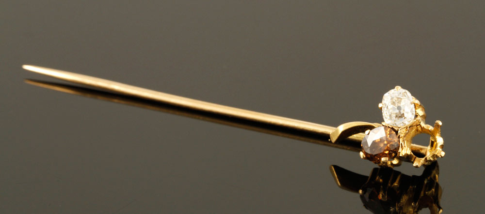 Appraisal: - th C Gold Stick Pin th century gold stick