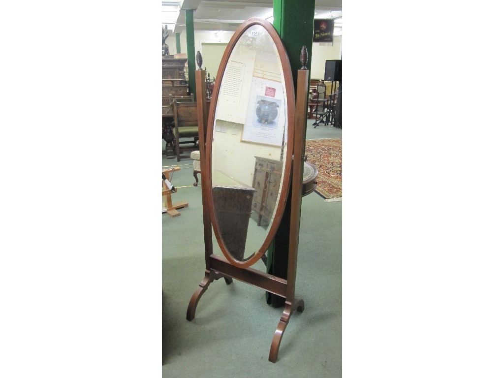 Appraisal: Mahogany cheval mirror