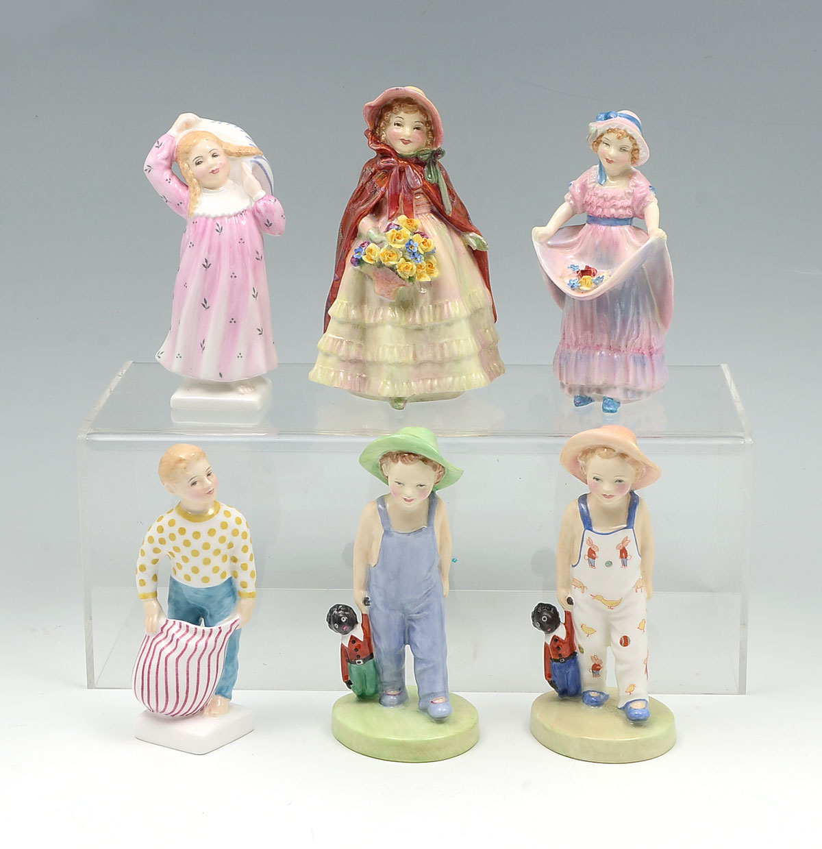 Appraisal: PC LOT ROYAL DOULTON FIGURINES ''Pillow Fight'' HN Copr RARE