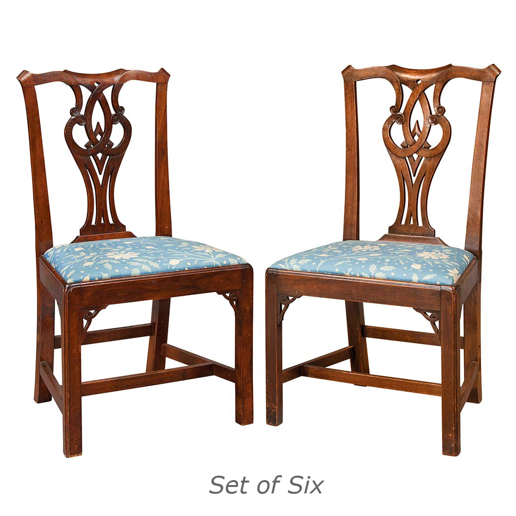 Appraisal: Set of Six George III Mahogany Dining Armchairs th Century