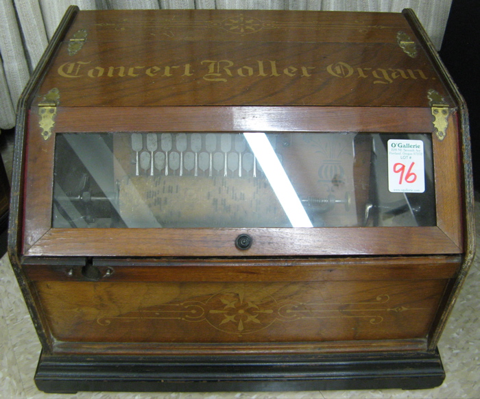 Appraisal: VICTORIAN CONCERT ROLLER ORGAN American c with hand crank action