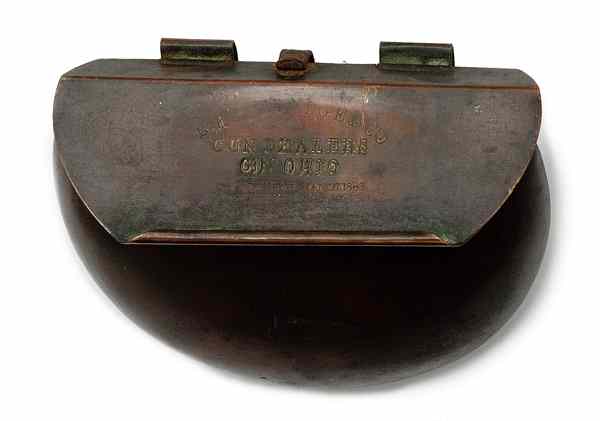 Appraisal: Kittredge Copper Cartridge Box Lid is marked B Kittredge Co