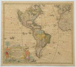 Appraisal: Homann Heirs Americae map Publisher HOMANN HEIRS HAAS J M