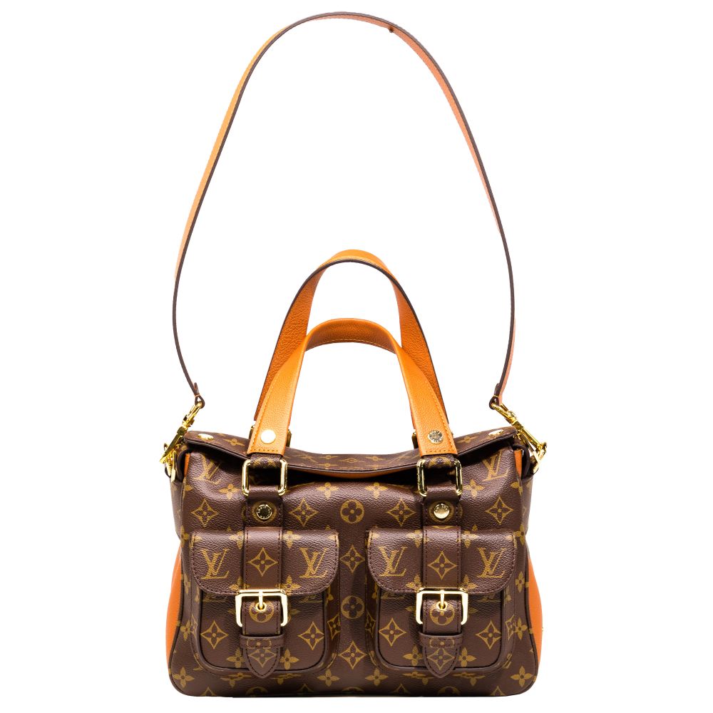 Appraisal: LOUIS VUITTON MANHATTAN NM HANDBAGSerial SO monogram canvas bag having