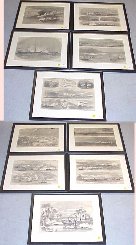 Appraisal: Ten th C wood engravings Harper's Weekly illustrations Civil War