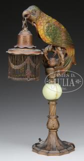 Appraisal: ART DECO COLD PAINTED BRONZE FIGURAL BOUDOIR LAMP s American