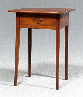 Appraisal: Federal walnut table dovetailed drawer tapered legs pine secondary American