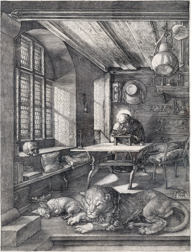 Appraisal: ALBRECHT D RER St Jerome in his Study Engraving x