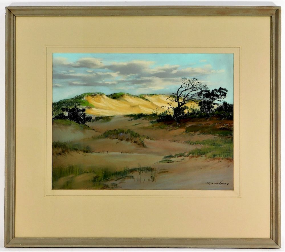 Appraisal: Charles Gordon Harris Sand Dunes Pastel Painting Charles Gordon Harris