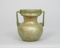 Appraisal: Roman Glass Jug ca st th century AD Two-handled vessel