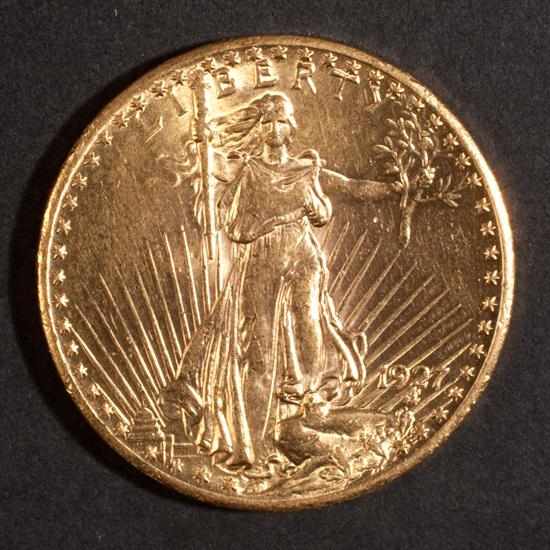 Appraisal: United States St Gaudens type gold double eagle AU- Estimate