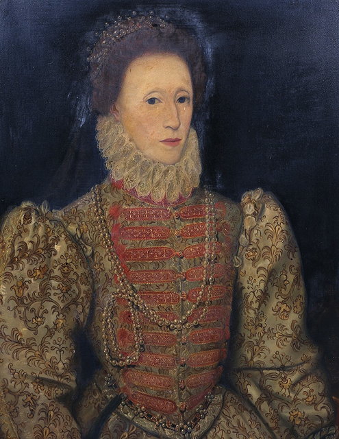 Appraisal: ELLEN DYERQueen Elizabeth I oils on canvas x cmAfter the