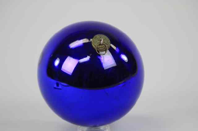 Appraisal: LARGE COBALT KUGEL Germany a very large cobalt blue kugel