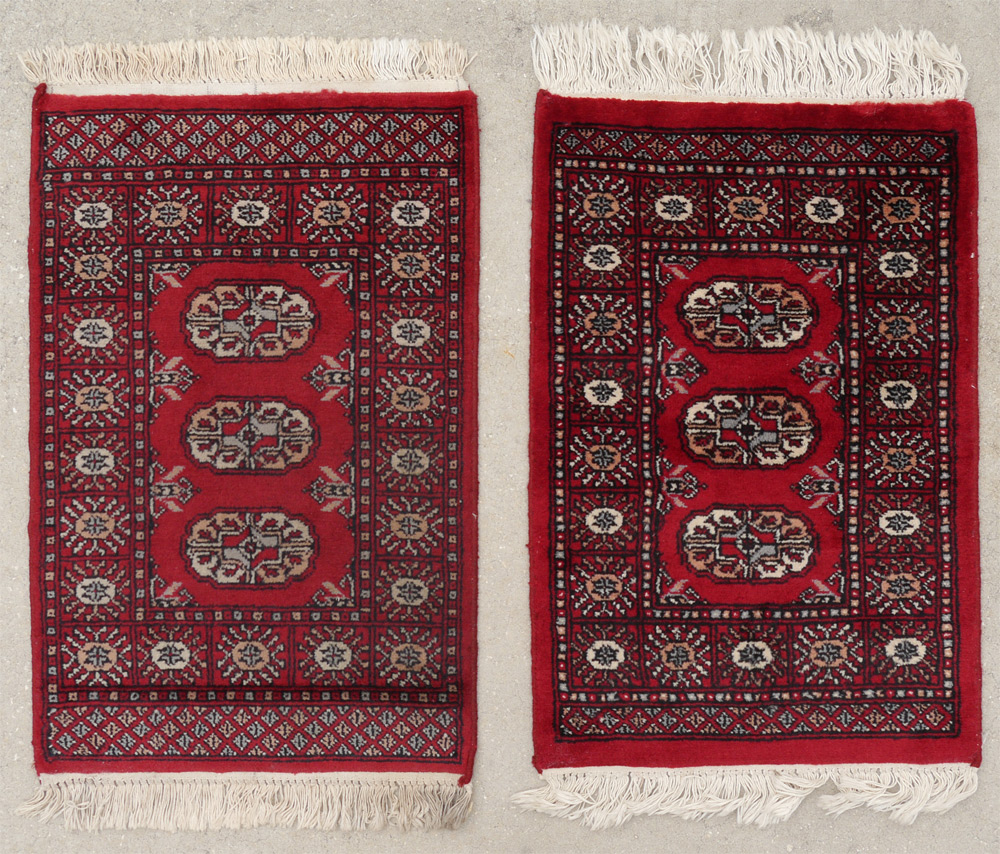 Appraisal: APPROX - YR OLD PAKISTANI BOKHARA HAND KNOTTED WOOL SMALL