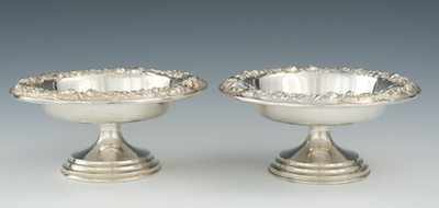 Appraisal: A Pair of Sterling Silver Repousse Comports by S Kirk