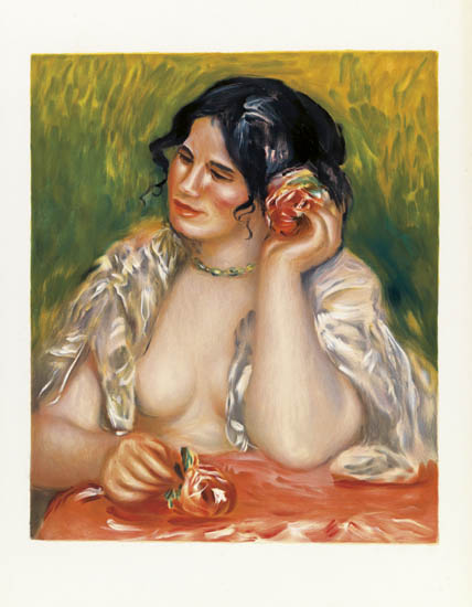 Appraisal: PIERRE-AUGUSTE RENOIR after Gabrielle avec une Rose Color lithograph and