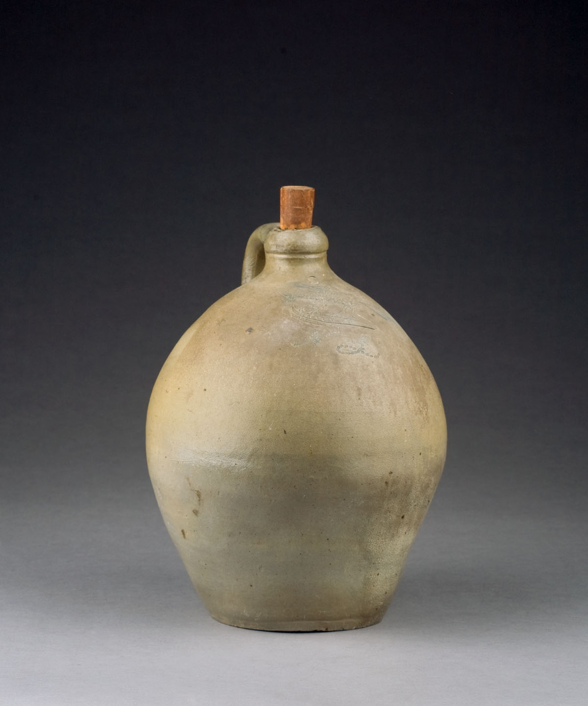 Appraisal: NEW YORK SALTGLAZE STONEWARE JUG ATTRIBUTED TO PAUL CUSHMAN ALBANY