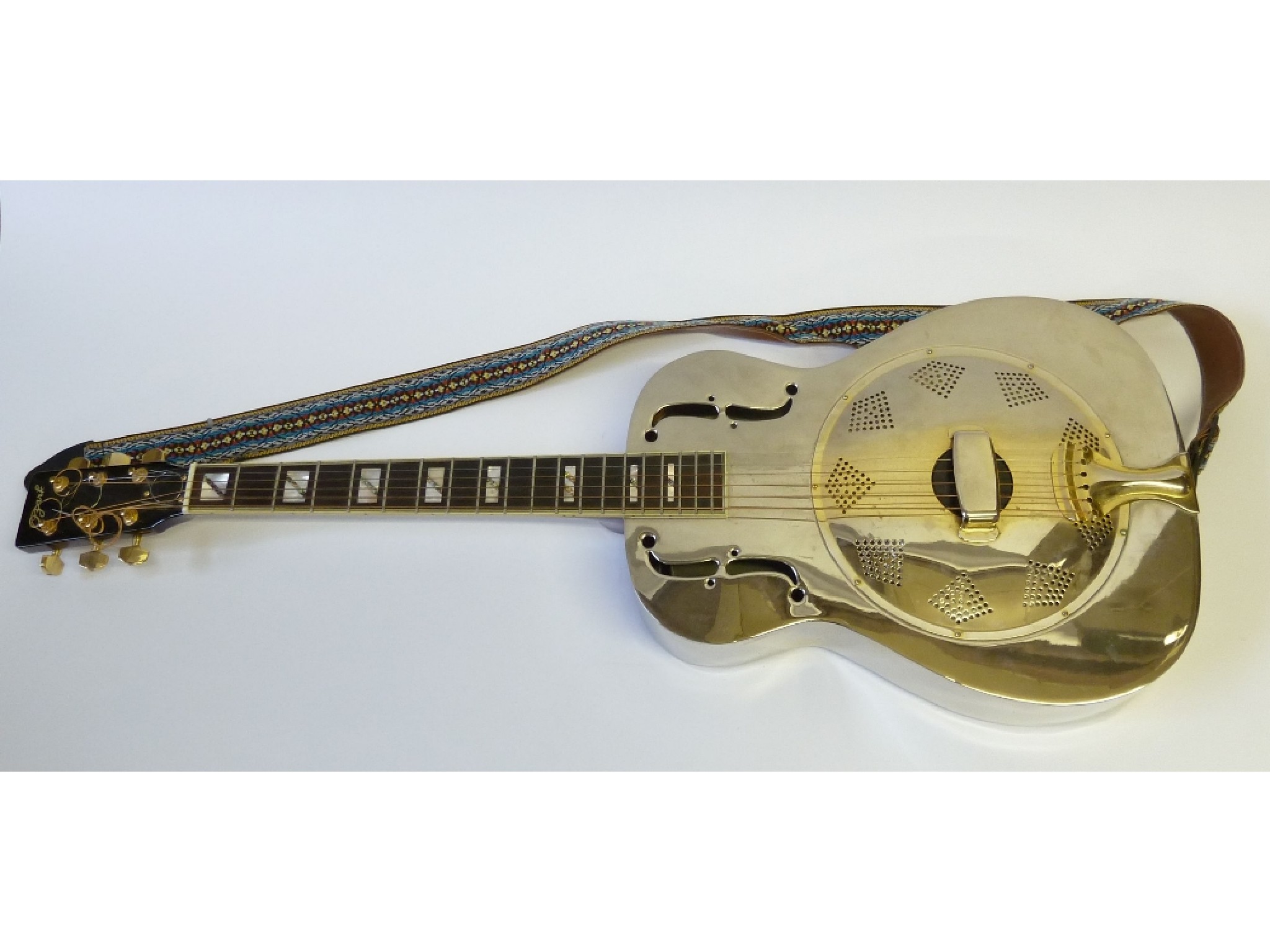 Appraisal: OZARK KOREA SIX STRING ACOUSTIC 'RESONATOR' GUITAR WITH PLATED METAL