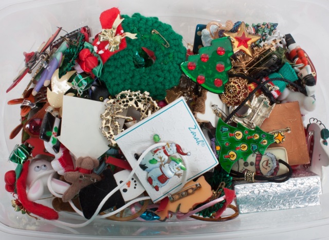 Appraisal: Assorted Christmas-themed costume jewelry