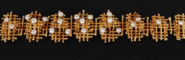 Appraisal: A diamond bracelet by George Weil circa composed of slightly