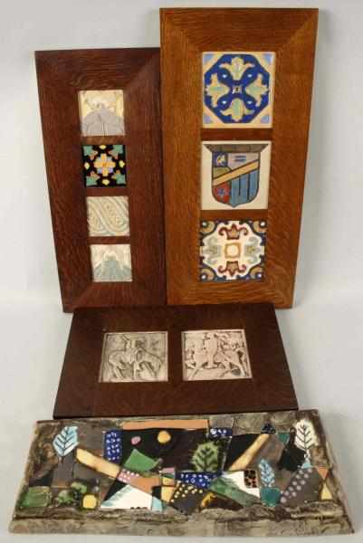 Appraisal: Lot of Framed California Art Tiles Description Includes a pair