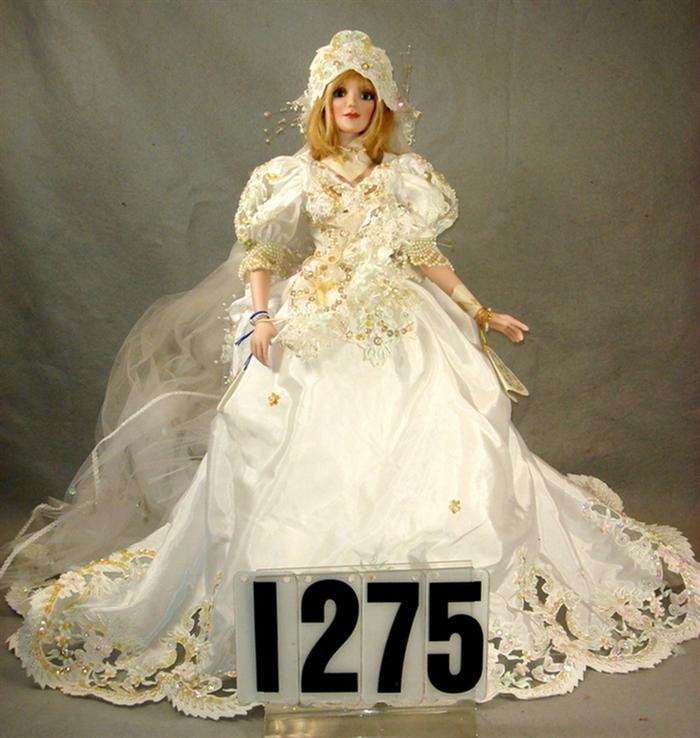 Appraisal: Maryse Nicole Vanessa Bride doll Franklin Mint full porcelain moveable