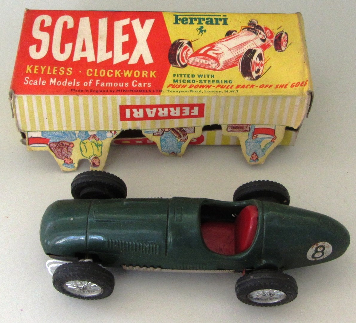 Appraisal: A Scalex keyless clockwork Ferrari car boxed a f