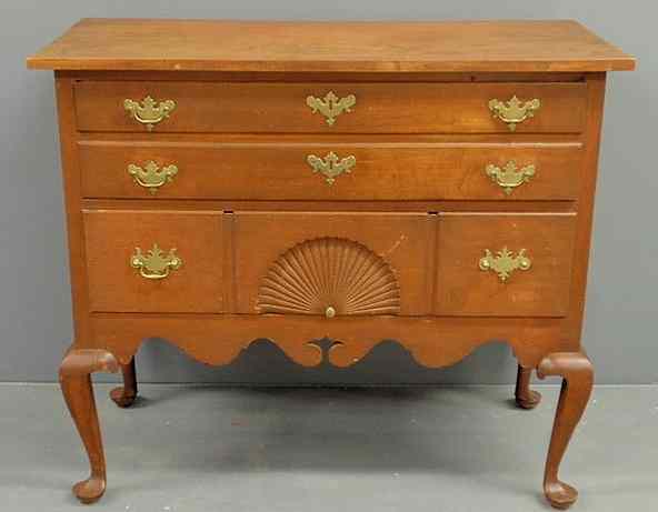 Appraisal: Rare New England Queen Anne maple server c with top