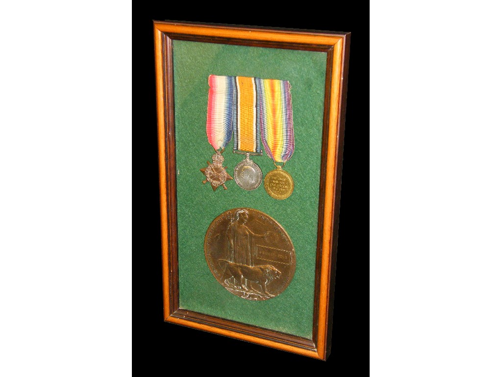 Appraisal: Group of three WWI service medals awarded to Pte G