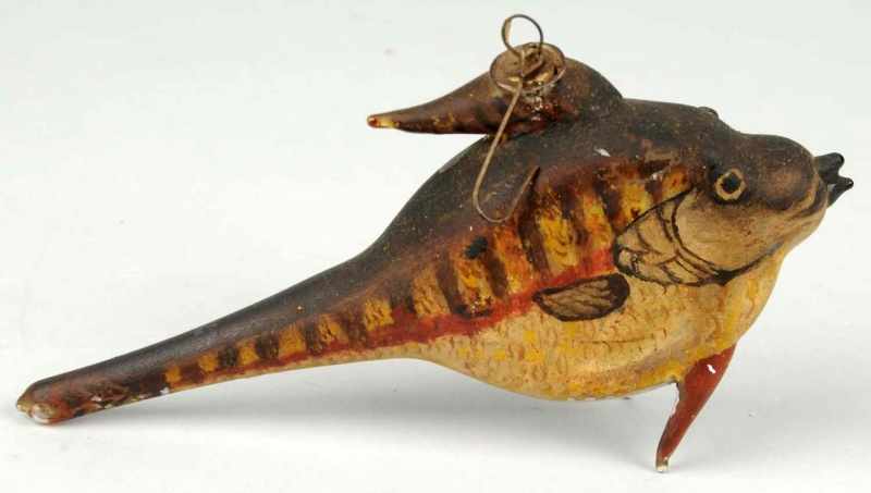 Appraisal: Rare Blown Glass Fish Christmas Ornament Description Circa to Detailed