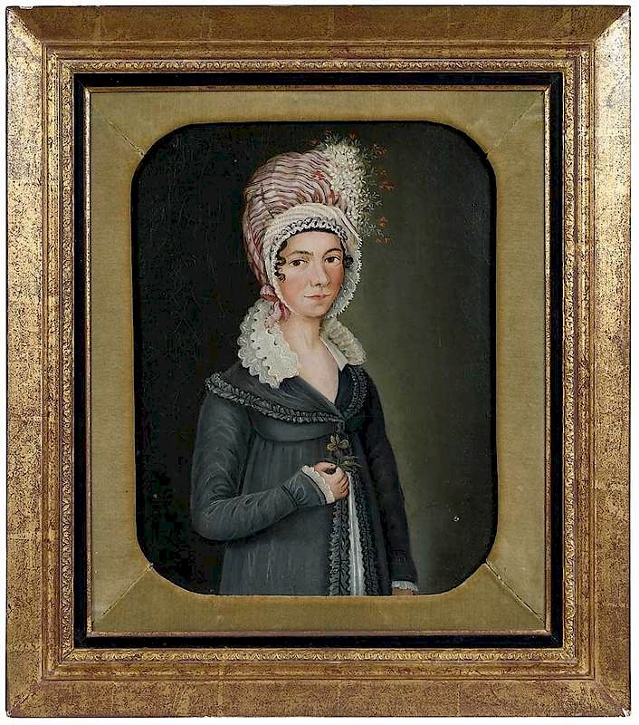 Appraisal: European School th century Portrait of a Lady in a