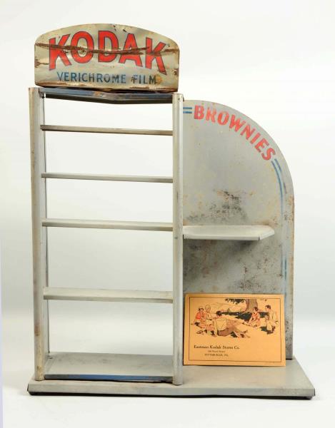 Appraisal: Kodak Film And Brownie Camera Display Rack This unusual Kodak