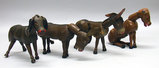 Appraisal: Schoenhut Lot of animals - T Donkeys One is missing