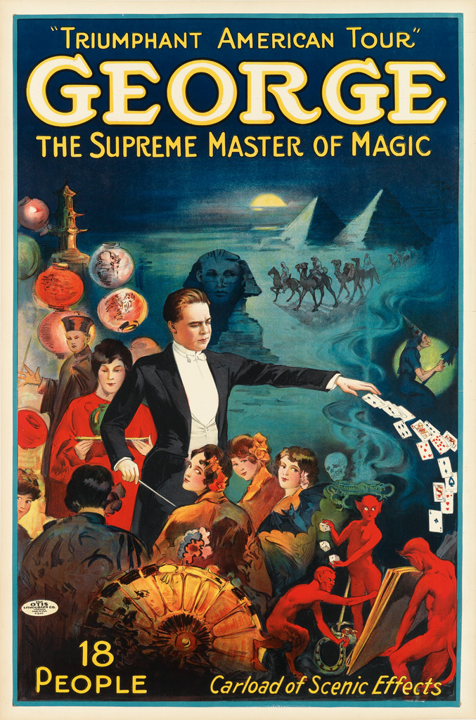 Appraisal: DESIGNER UNKNOWN GEORGE THE SUPREME MASTER OF MAGIC x inches