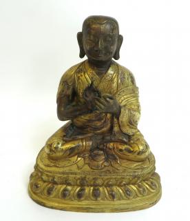 Appraisal: Gilt Bronze Buddha Gilt Bronze Buddha In gilt bronze and