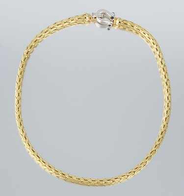 Appraisal: An Attractive Italian k Gold Chain With Sapphire Clasp k